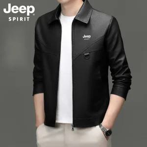 JEEP SPIRIT 남성 가죽자켓 가을 겨울 바람막이 캐주얼 자켓