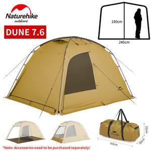 Naturehike DUNE 7.6 경량 레이어 더블 텐트 돔 방수 4계절 2-4인 수정 야외 가족 캠프 여행
