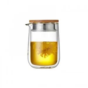 북대사글라스 유리다관 220ml 이중필터 H05컵 주전자 붕규산 내열 강화 숙우 다기 찻잔 티포트 유리