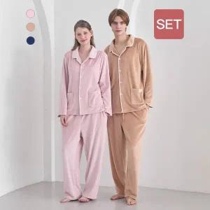 [애니바디](광주신세계)공용 밍크극세사 9부 파자마_솔리드 삥 ANJS25N62