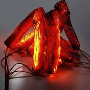 장작 조명 LED 모닥불 벽난로 랜턴 불멍 램프 레드