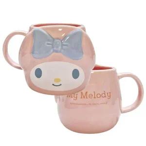 [골드스마일]산리오 입체 도자기 머그컵 마이멜로디 390ml 1P 물컵 도자기찻잔