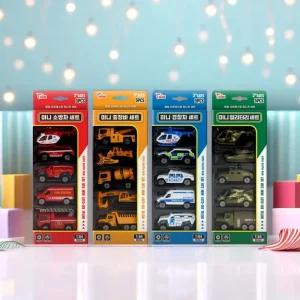 씽크 미니카 5종세트 다이캐스팅 메탈 자동차 경찰 소방 중장비 밀리터리 미니어처 역할놀이