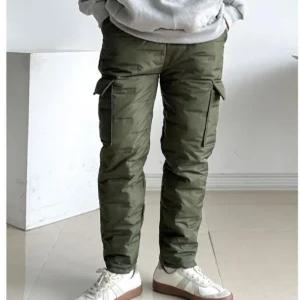 GOTU 겨울 카고 방한바지 누빔 팬츠 패딩 바지 바이크 오토바이 작업복 조거 방풍 트레이닝 밴딩