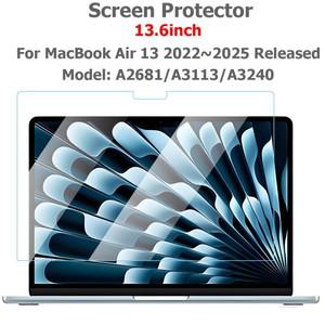 13.6인치 맥북 호환 에어 13 2022-2025년형 출시 모델 A2681 A3113 A3420 M2 M3 M4 칩용 투명 강화유리 스