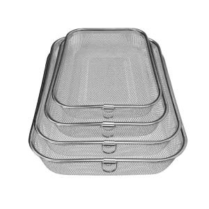 대흥 고리 스테인레스망 사각바구니 4종