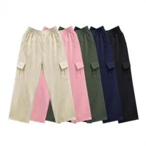 사라쿨 쿨 여성 쏠머 여름 와이드팬츠W 바지 카고 통