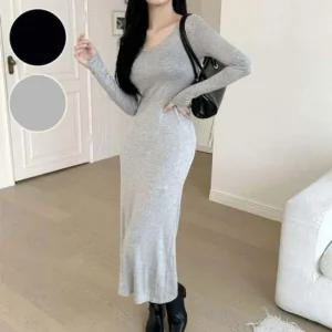 롱원피스 베이직 긴팔 꾸안꾸 면 올데이 슬립 봄 가을