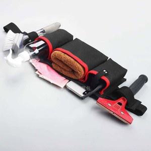 청소벨트 청소용품가방 클리닝백 다용도 지퍼없음빨간색과검정색 허리가방