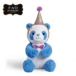 [토이트론]FAO슈와츠 봉제-파티 모자 블루 판다 인형 30cm