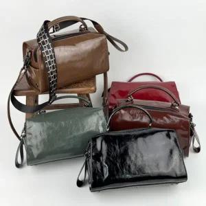 클러치 악어 반짜기 만두 가죽 토트 크로스백