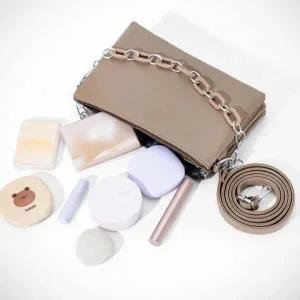 한복 혼주 클러치백 가죽 URB 3단크로스 여성 레더백