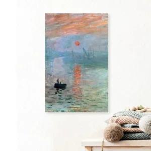 ( 출고옵션 - 35x55cm ) 모네 명화 캔버스액자 해돋이 (WF16739)