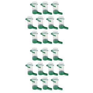 제로데코 20 PCS 자동 조류 급수기 케이지용 자동 조류 공급기 앵무새 비둘기 메추라기용 급수기는 물병을 좋아합니다