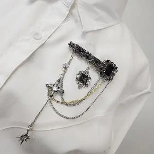 [콩심팥심]고급 술 체인 럭셔리 브로치