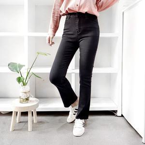 [103st] 하이웨스트 밴딩 블랙 부츠컷청바지 (빅사이즈 S-3XL)