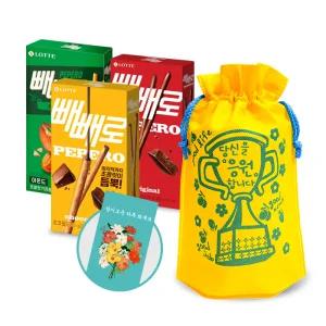 25년 11월11일 트로피 빼빼로3종+응원카드 빼빼로데이 선물세트 롯데웰푸드 롯데제과