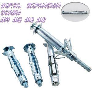 앙카 금속 확장 볼트 건식 벽체 앵커 석고 보드 벽 천장 항공기 튜브 파이프 고정 중공 플러그 나사 M4 M5