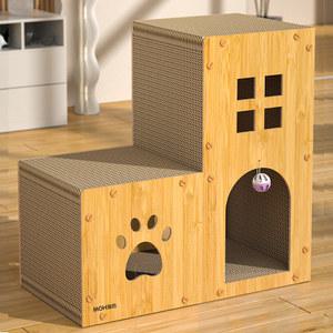 개과천선 어몽드 스퀘빌 고양이 스크래쳐 원목 하우스 발톱 관리 터칭볼 스트레스해소 숨숨집