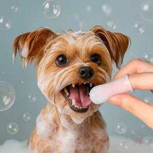 애견 강아지 핑거 칫솔 골무