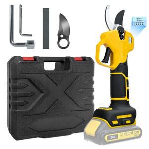 전동 전지 가위 무선 전기 브러시리스 전정 LCD 디스플레이 과일 나무 분재 Dewalt 20V 배터리 없음 용 기어 2개 20 30mm