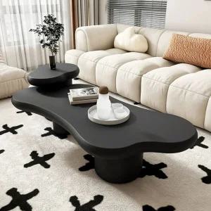 구름테이블 뭉게 거실 1600 탁자 곡선 소파 인테리어