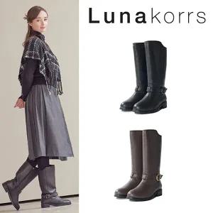 [Luna Korrs] 루나코어스 클래식 버클 스트랩 양가죽 롱부츠