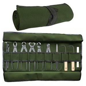 블리텔 가든 롤업 툴백, 10개의 포켓이 있는 캔버스 분재 툴 롤, 키트 보관용 다기능 툴백 정리함, 렌치 롤 파우치(백 전용, 제외)