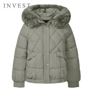[인베스트]다이아 퀼팅 후드 패딩 점퍼_INI5W1JP1451