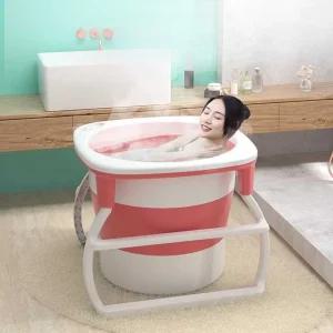 이동식욕조 접이식 원형 개인 반신욕 가정용 휴대용