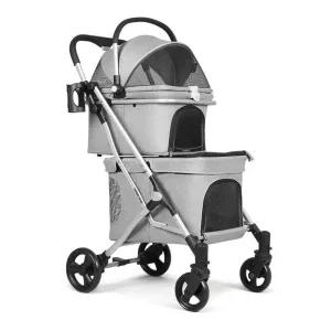 2단 강아지 유모차 소형견 개모차 카트 이동 접이식