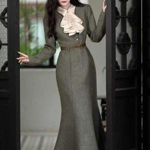 [에이치플러스몰]그레이 경성의상 레트로의상 경성의복대여 스카프