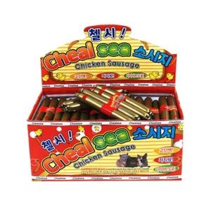 첼시 프리미엄 닭가슴살 소세지 덕용(1BOX)120p강아지간식 반려견 휴대용 산책 훈련 반려 소시지