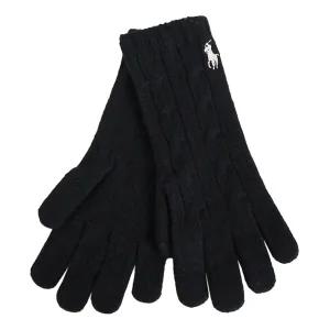 폴로랄프로렌 25FW 울 캐시미어 클래식 케이블 장갑 블랙 WC0676 001
