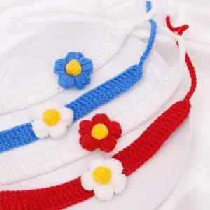 반려동물 꽃뜨개 케이프 꽃무늬 S 패션 소품 촬영장식 고양이용품