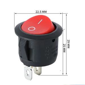 5Pcs KCD1 2/3/4 스위치-On Off AC 6A/250V 10A/125V SPST SPDT 자동차/보트 용 라운드 2-6 핀 LED 로커 스