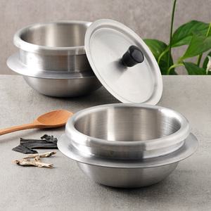 신형 통3중 스텐 뚝배기 소 IH 인덕션 계란찜 된장 내열 냄비