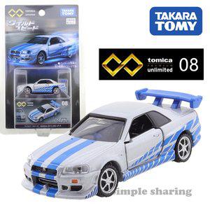 자동차 다이캐스트 장난감 Takara Tomy Tomica 프리미엄 언리미티드 08 빠르고 격렬한 BNR34 스카이라인 GT