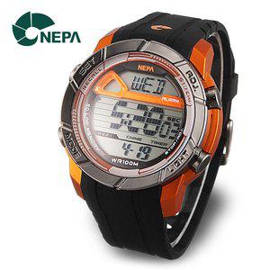 [네파] 50랩메모리 마라톤 방수 전자 스포츠 군인시계 N235-오렌지