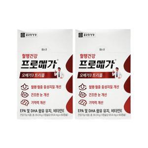 종근당건강 프로메가 오메가3 트리플 장용성 캡슐 654mg x 60캡슐 (리뉴얼) 2박스 Ss