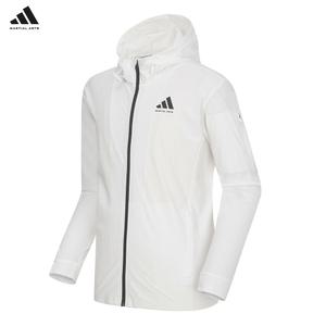 아디다스 컴뱃스포츠 마샬아츠 에어로쿨 트레이닝복 TR140HS-1 상의 WH 트랙탑 후드집업