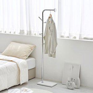 [하우스레시피] 바인 키 낮은 철제 스탠드 옷걸이 행거 크롬