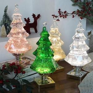 크리스마스 투명 트리 워터볼 오르골 4color