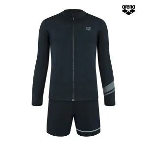 아레나 에센스 레귤러핏 집업 래쉬가드 세트 A5BM1PC05 BLK