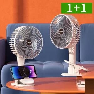 [1개+1개] BLDC 집게형 무선 C타입 선풍기 벽걸이 스탠드 탁상 유모차선풍기