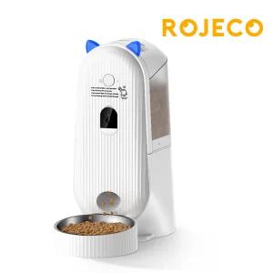 로제코 고양이귀 자동 급식기 4L WIFI 카메라 사료 강아지 반려견 반려동물 애견 자동급식기