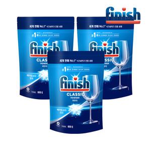 피니시 파우더 식기세척기 전용세제 리필 800g x3개