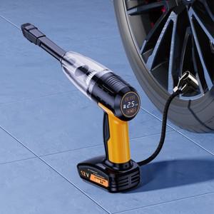 에어건청소기 차량용 무선 진공 핸디 강력 미니 자동차 차량용 진공 청소기 전기 공기 펌프, 충전식 공기