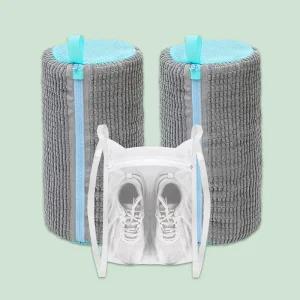 운동화 세탁망 2개+건조망 1개 세트 초간편 셀프 극세사 신발 빨래망 건조기 문부착