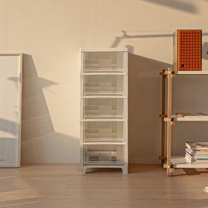 국내제작 베이직 다용도 플라스틱 서랍장 5단 침실 옷 투영 서랍정리함 다용도 수납합